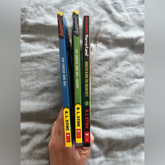 Goosebumps Books Set of 3 Say Cheese and Die! R. L. Stine Monster Blood - Picture 3 of 4